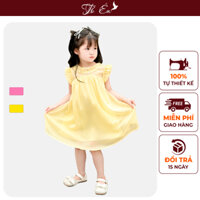 Váy Tiểu Thư Cho Bé Gái 2 Lớp, Vải Tơ Óng Lót Lụa Cao Cấp Đính Đá Thủ Công Candy Dress Size 9-27kg (V10)