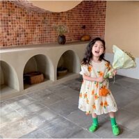 váy tiểu thư cho bé mù hè váy babydoll công chúa chất đũi siêu thoáng mát