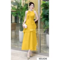 Váy Tiểu Thư K34-D1-4 MDU4246 Dáng Xòe Nhẹ, Thiết Kế Xếp Tầng Phối Cổ Yếm Sang Chảnh Từ MDU