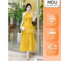 Váy Tiểu Thư MDU4246 Dáng Xòe Nhẹ, Thiết Kế Xếp Tầng Phối Cổ Yếm Sang Chảnh Từ MDU K34-D1-4