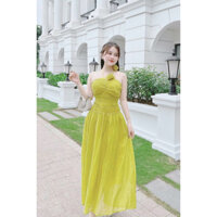 VÁY TƠ YẾM DÂY BUỘC CỔ