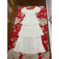 váy trắng 3 tầng dáng dài