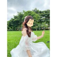 Váy trắng bồng bềnh chụp sinh nhật, kỉ yếu, cô dâu tay bồng (ảnh thật ở cuối)