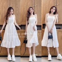 váy trắng hai dây