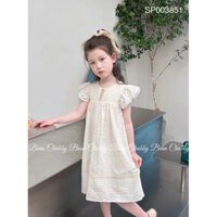 Váy trắng kem thêu hoa tay cánh tiên-MT40