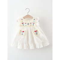 Váy trắng thêu hoa cho bé ( loại 1)