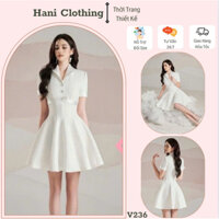 váy trắng tiểu thư dự tiệc siêu xinh-đầm trắng dáng ngắn xinh dự tiệc cuối năm,chụp hình kỷ yếu đẹp