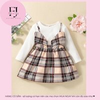 Váy trẻ em chính hãng SHEIN UK, váy bé gái Váy kẻ, hàng hiệu cho bé Size 12-18m