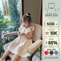 Váy trẻ em hoa nhí cánh tiên ohho , đầm babydoll cho trẻ em chất thô cotton mềm mịn thấm hút mồ hôi mã ohho2