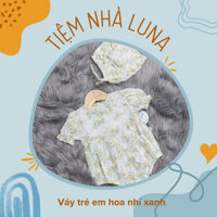 Váy trẻ em hoa nhí xanh size từ 5-13kg