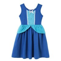 Váy trẻ em nóng bỏng mùa xuân 2025 Công chúa Hàn Quốc Váy trẻ em hoa xanh Tiệc sinh nhật