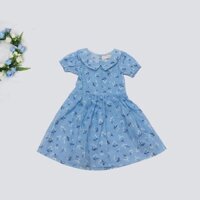Váy trẻ em nữ màu xanh họa tiết từ 1 - 5 tuổi