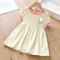 Váy trẻ em Váy bé gái Trẻ em Váy Cotton màu hồng vàng 2-8 tuổi Quần áo trẻ em mặc