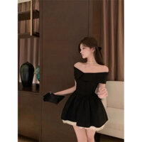 Váy trễ vai phối lưới tùng