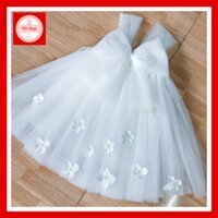 Váy tutu cho bé ❤️FREESHIP❤️ Váy tutu trắng nơ tú cầu cho bé gái 1 tuổi