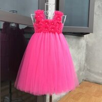 Váy tutu cho bé ❤️FREESHIP❤️ Váy tutu trắng hoa xù đỏ