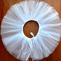 Váy tutu múa ballet cho bé gái, váy phồng nửa chiều dài màu sắc đồng nhất, váy múa ballet biểu diễn sân khấu bằng vải tuyn