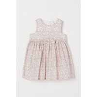 Váy vải cotton hoa nhí hồng vintage, Hờ mờ US săn SALE