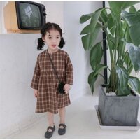 Váy vintage dài tay bé gái