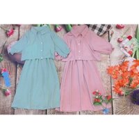 Váy voan xếp tầng cổ somi