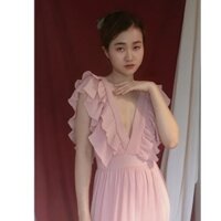 Váy xếp ly màu hồng NHA SEN CLOTHING