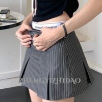 Váy xếp ly sọc Váy hông nữ