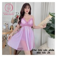 Váy xiêu mỏng sexy kèm quần, đầm ngủ xuyên thấu gợi cảm V481