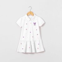 Váy xinh cho bé cotton polo đuôi cá nexxi in kuromi trắng vàng (41114-41115)