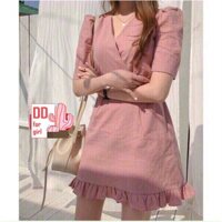 VÁY XINH màu hồng thiết kế cho cô nàng công sở, đi làm đi chơi đều được - DD010
