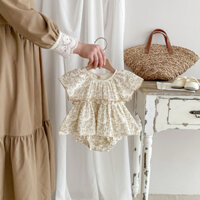 Váy xoè cánh bướm hoạ tiết hoa nhí cho bé Giakhoi baby, Váy xoè mùa hè mát mẻ cho bé