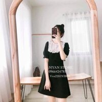 VÁY XOÈ CỔ REN BÈO