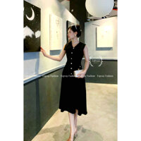 Váy xoè cut out cúc ngực sang chảnh V2618 - Topvay Fashion