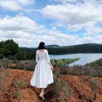 váy xoè dáng dài cần pass new 100% nguyên tag