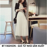 Váy Xòe Dập Ly Thời Trang BT Fashion (DÀI - Dập Ly)