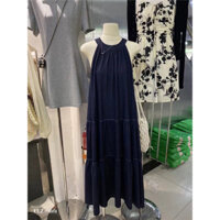 váy xoè jean cổ yếm