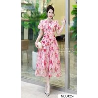 Váy Xòe Nhẹ K34-D3-4 MDU4254 Với Họa Tiết Hoa Bắt Mắt Cùng Chất Tơ Hàn Cao Cấp Từ MDU