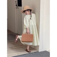 Váy xuông vải thô mềm kiểu dáng hàn cho bé SK10