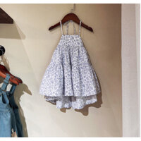 Váy yếm buộc hoa nhí nối tầng Banababy