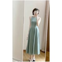 VÁY Yếm dài dáng xòe chất chéo Hàn Quốc