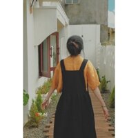 Váy yếm dáng dài - Asuka overall dress [ đen ]