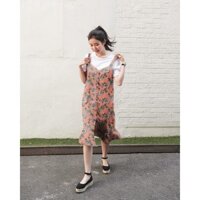 Váy yếm hoa hồng