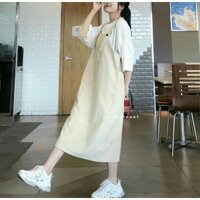 Váy yếm jeans dài