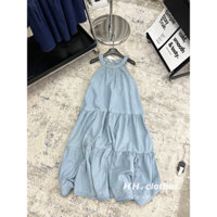 VÁY YẾM JEANS FORM XOÈ RỘNG