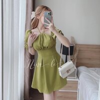 🍒Váy yếm tay phồng tiểu thư 🍒