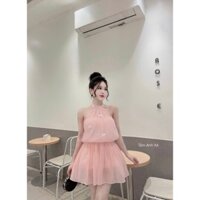 Váy Yếm Voan Xòe 2 Lớp Dạo Phố Dễ Thương