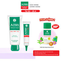 [VB] Combo làm sạch, chăm sóc da mụn sưng viêm hiệu quả Acnes (Sữa rửa mặt 100g + Gel giảm mụn 10g)