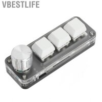 VBESTLIFE Bàn phím cơ mini 3 phím Bàn phím chơi game màu trắng có thể lập trình bằng một tay❤HGF