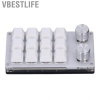 VBESTLIFE Bàn Phím Mini USB Một Tay Bàn Phím Cơ Thao Tác Đơn Giản Chắc Chắn 12 Phím Đa Chức Năng Chống Bụi Cho Chơi Game Văn Phòng