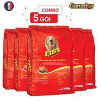 VBL2021  Combo 5 gói thức ăn cho chó trưởng thành Ganador Fib's 400gr/gói