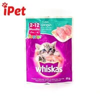 VBL2021 - Combo Pate Vị Cá Ngừ Cho Mèo Con Whiskas Junior Tuna 85g - iPet Shop